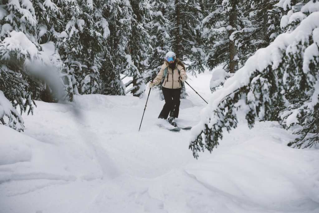 Skier Allie Cheney, shredding a Colorado pow-day!
